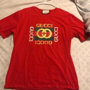 Red Gucci shirt